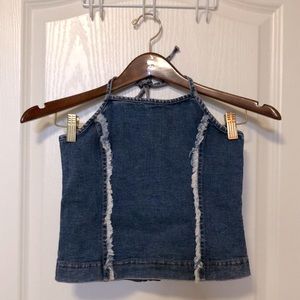 Le Chateau Junior Girl Denim Halter Top